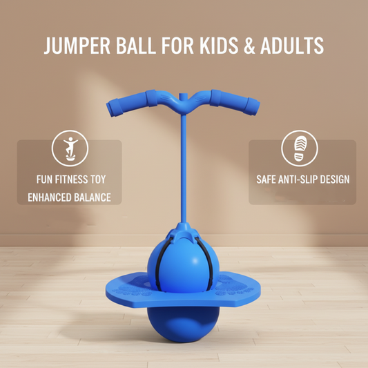 🏆 Last Day Special! 🚶 Pogo Jumper Ball for Kids & Adults – Bounce, Balance & Have Fun Together, A Great Way to Stay Active at Home or Outdoors ✨