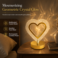 🎁2026 New Arrivals 53% OFF💥Crystal Geometric Night Light – Touch Control, 3D Refraction Glow & Rechargeable – Bedroom Atmosphere Lamp 🌙