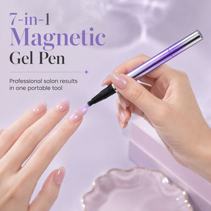🏆 Save 50%! Buy 1 Get 1 FREE 💅 Cat-Eye Magnetic Gel Nail Polish Pen – 7-in-1, Deep Shimmer, 30-Day Wear, 15 Colours 🐱✨