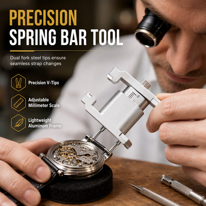 📢📢52% OFF !! ⏰Watch Repair Tool V Shaped Spring Bar Pliers and Tweezers Kit for Strap Removal