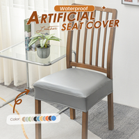 📢📢 50% OFF🪑  Waterproof Stretch PU Leather Dining Chair Seat Cover 💧