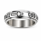 💍 54% OFF! ✨ Silver Titanium Spinner Ring – "God Is Within Her" engraving ✨