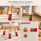 🎄LIMITED-TIME 53% OFF! ⏰Christmas Knitted Chair Leg Covers with Felt Pads Non Slip Thickened Table Feet Socks Floor Protectors 4-Piece Set