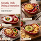 🏆 LIMITED-TIME 52% OFF! 🍽️Retro Ceramic Divided Baking Dish with Single Handle💐