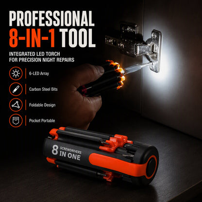 🎁2027 New Arrivals 56% OFF💥 Folding Multi-Bit Screwdriver with LED