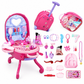 📢📢51%  OFF !! ⏰Kids’ Pretend Makeup Vanity Suitcase – Portable Dress-Up Toy Set for Girls