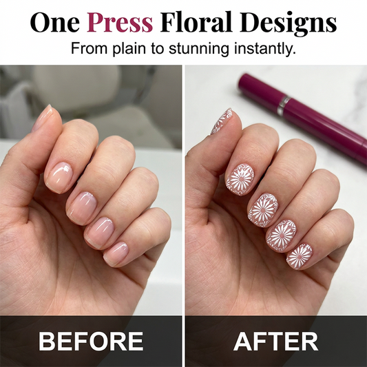 🔥55% OFF!!📢💅 Professional Nail Art Stamping Tool Kit – Create Salon-Style Patterns at Home, Easy for Beginners & Nail Lovers ✨
