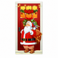🎄Xmas Sale - 50% OFF❤️Christmas Door Cover - Santa & Reindeer Stretch Fabric Door Banner with 4-Side Elastic Edges, DIY Door Handle Cutout, Slip-On Front Door Holiday Decor