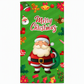 🎄Xmas Sale - 50% OFF❤️Christmas Door Cover - Santa & Reindeer Stretch Fabric Door Banner with 4-Side Elastic Edges, DIY Door Handle Cutout, Slip-On Front Door Holiday Decor
