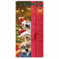 🎄Xmas Sale - 50% OFF❤️Christmas Door Cover - Santa & Reindeer Stretch Fabric Door Banner with 4-Side Elastic Edges, DIY Door Handle Cutout, Slip-On Front Door Holiday Decor