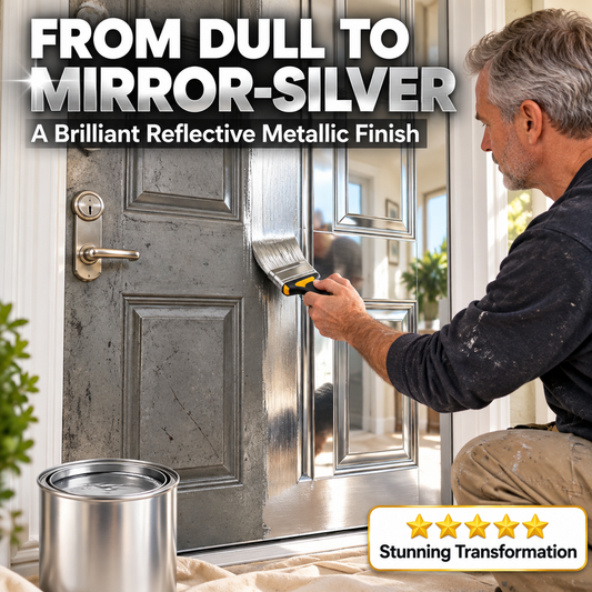 🏆 Last Day Special Price £9.99 ! 🎨 Water-Based Metallic Silver Paint for Metal Renovation