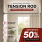 🧥60% OFF NOW! Adjustable No‑Drill Tension Rod, 70‑100cm Spring Tension Clothes Hanging Rod, No‑Damage Non‑Slip Closet Curtain Rod, Max 15KG Load for Wardrobe, Bathroom