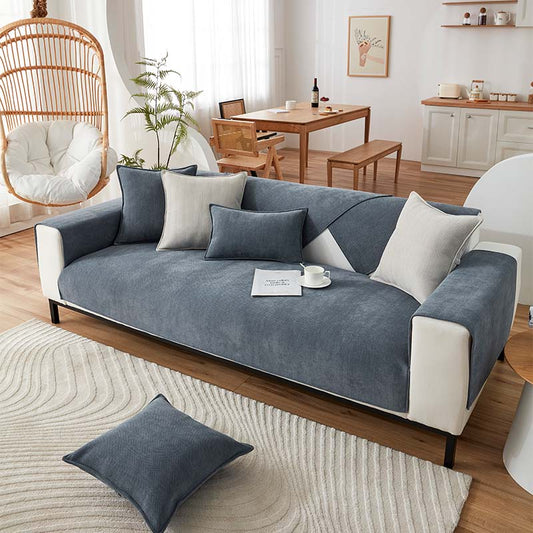 🔥Herringbone Chenille Fabric Furniture Protector Sofa Cover