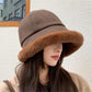 [Winter Essentials]Women's Fashion Coldproof Padded Faux Fur Trimmed Fisherman Hat